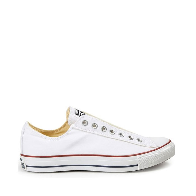 converse bianche basse senza lacci 70